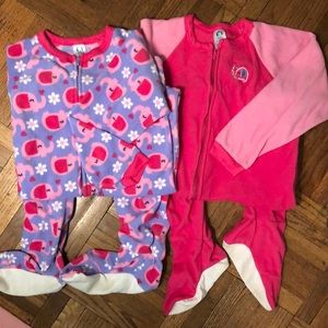 Fleece footie pajamas - big girls